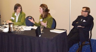 Merrell-Ann, Emma, and Richard on the discussion panel at CWRA